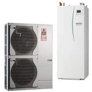 ECODAN Hydrobox Duo Split + Groupe extérieur Zubadan - Chauffage + ECS - Triphasé - 140T9