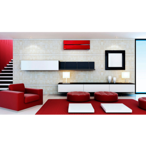 Climatiseur Mono-split Mitsubishi Mural Design De Luxe Rouge rubis MSZ-LN35VGR Hyper Heating - R32